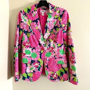 Lilly Pulitzer Women’s Classic Vibrant Floral Print Blazer  Size: 4 MSRP: $150